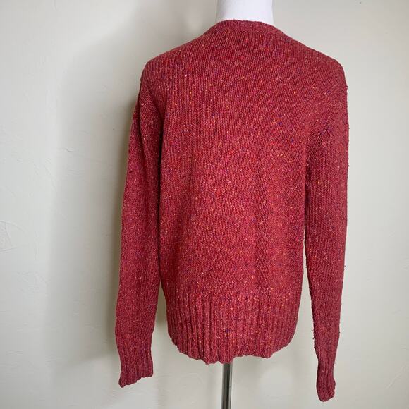Tommy Hilfiger V Neck Brick Red Sweater Sz Small - Picture 2 of 10